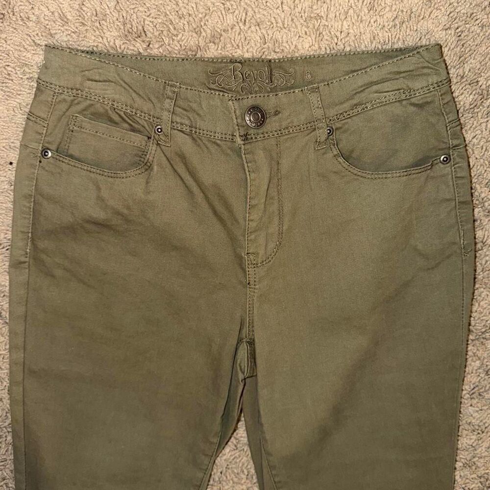 Revolt Women's Green and Khaki Jeans